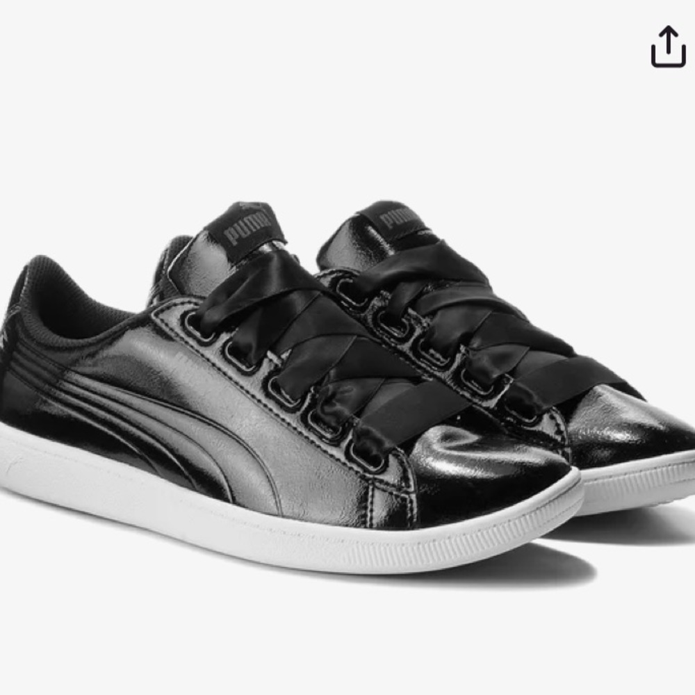 PUMA VIKKY RIBBON P Women's Black Sneaker, #366417-01